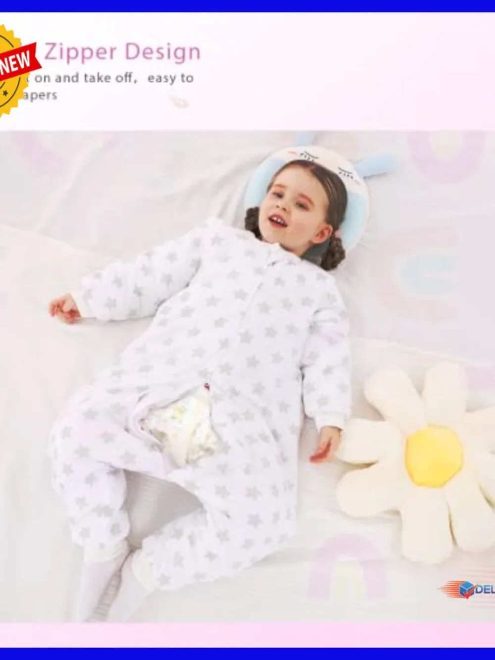 Toddler Sleep Sack with Legs, 2.5 TOG Winter Wearable Blanket, 3T-5T